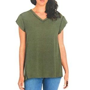 Buffalo David Bitton Ladies' Short Sleeve V-Neck Top-Size Medium